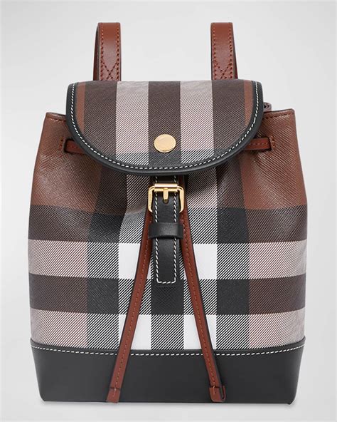 burberry rucksack small|Burberry Micro Check Coated Canvas Backpack .